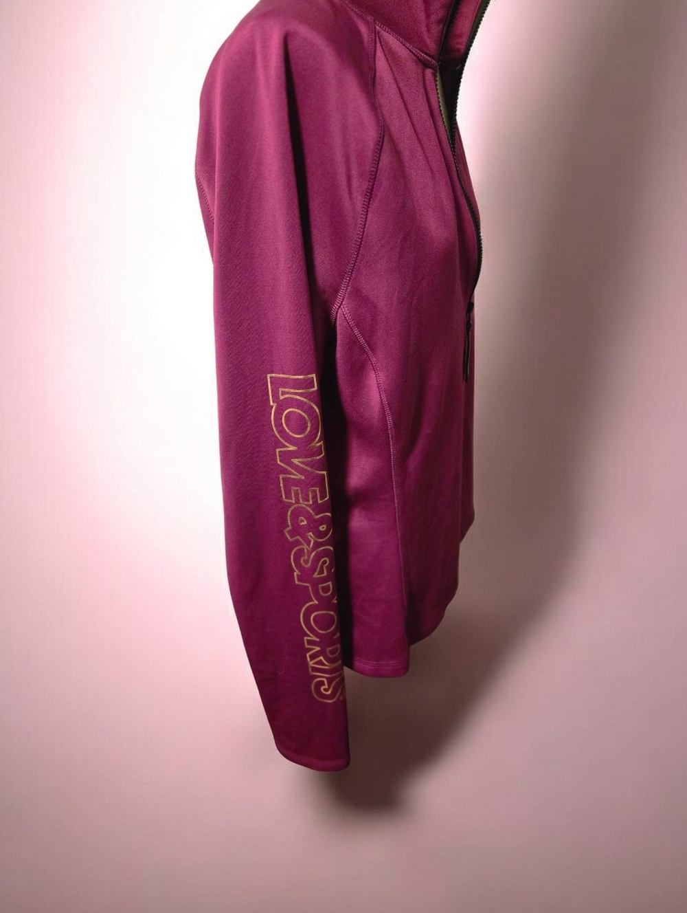 Love & Sports Long Sleeve Half Zip Shirt Large 12-14
